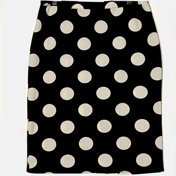 MOA USA Skirt Polka Dot Classic Black White  W 10 or 12 Single Knit Jersey Blend - Picture 1 of 7